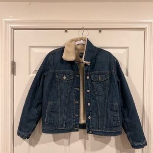GAP Cream Sherpa Lined Jacket